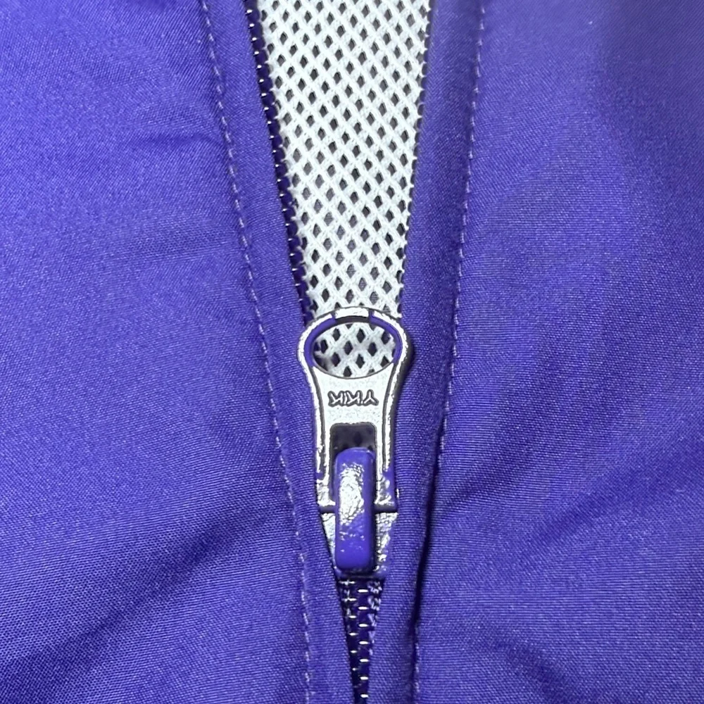 Adidas Men's Windbreaker Zip Jacket Medium Purple White Vintage